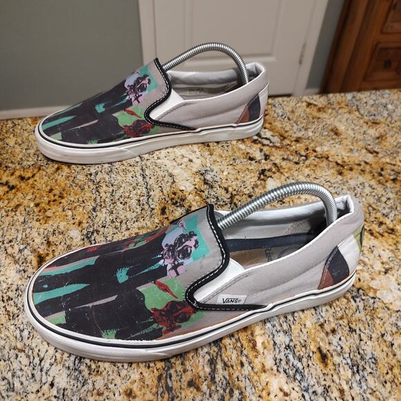 Rare Vans X Rise Against Classic Slip On Sneakers Size Men\'s 9 Women\'s 10.5 main image 9
